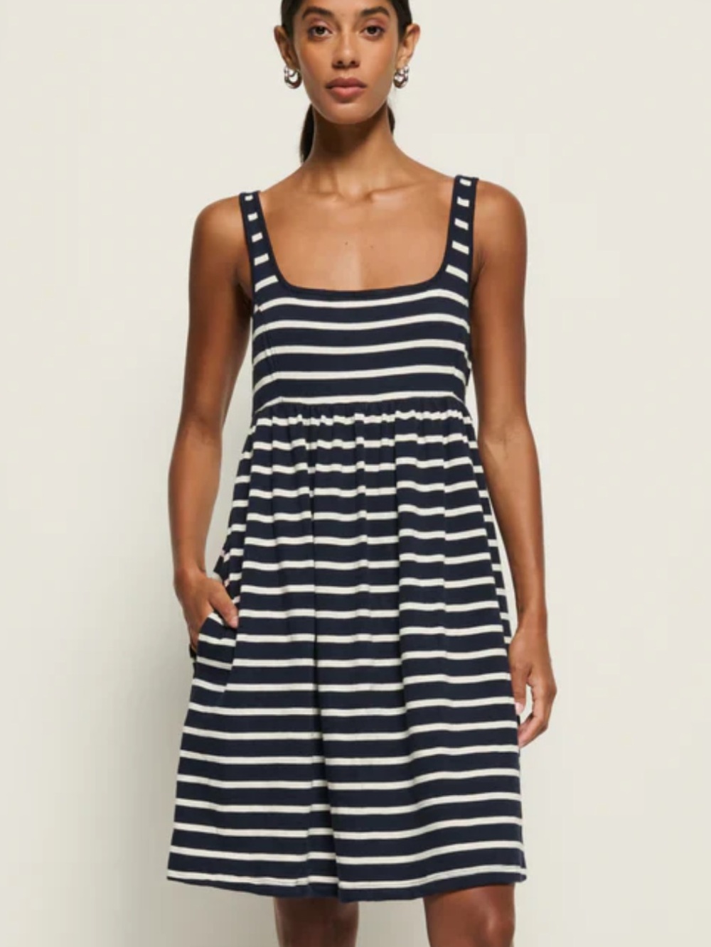 Anthropologie Nation Los Angeles Cotton Kitty Babydoll Mini Dress